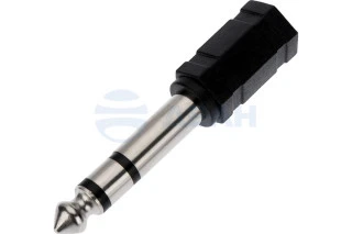 Переходник 6,3мм стерео штекер - 3,5мм стерео гнездо, пластик (14-0202)  (REXANT)