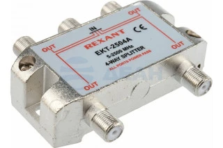Делитель ТВх4 под F-разъем, 5-2500МГц СПУТНИК (05-6203) (REXANT)