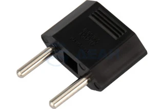 Адаптер сетевой (переходник) с Евро А/F на тонкую вилку С1 плоский «Тефаль» 6А б/з черный (11-1042-9) (PROCONNECT)